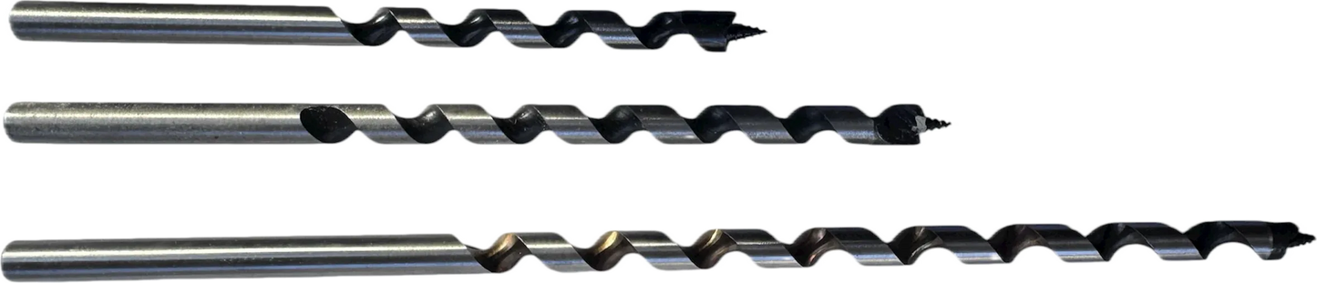 Mèches à Bois Pointe Vrille lots de 3 - 160 200 et 280 mm ø 9,5 mm - Pièges Termites