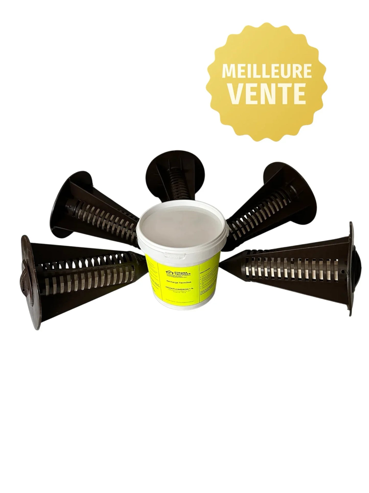 10 Pièges de Détection Surveillance Termites + 750grs de pâte Hexaflumeron - Pièges Termites