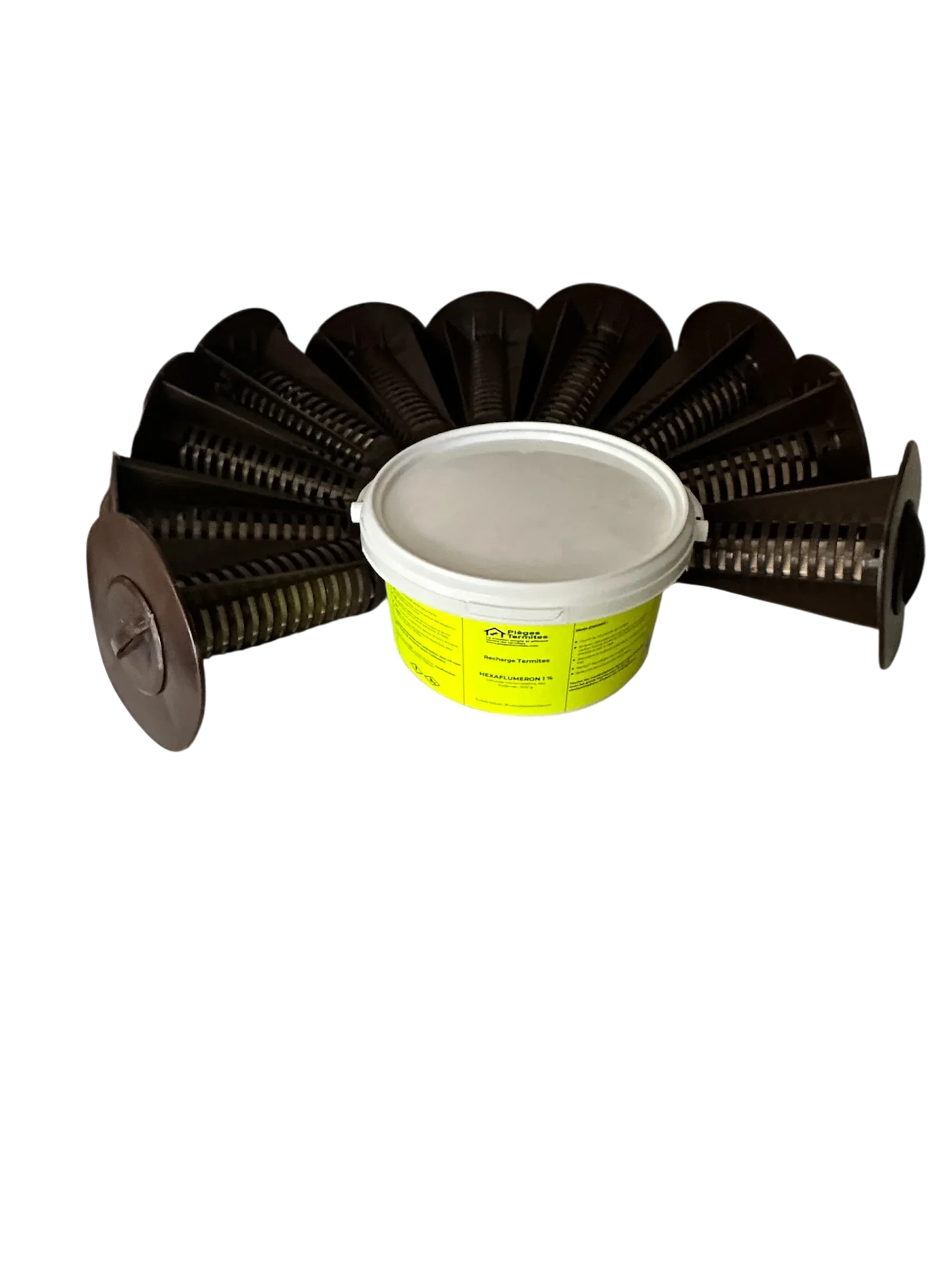 20 Pièges de Détection Surveillance Termites + 1500grs de pâte Hexaflumeron - Pièges Termites