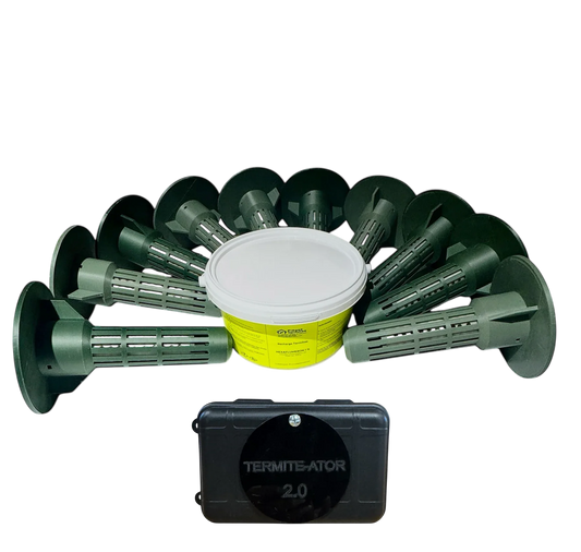 Kit Complet Sol & Mur : 20 Pièges Termite-Ator + Pâte Curative 1500 g + Boîtier Mural 2.0 - Pièges Termites