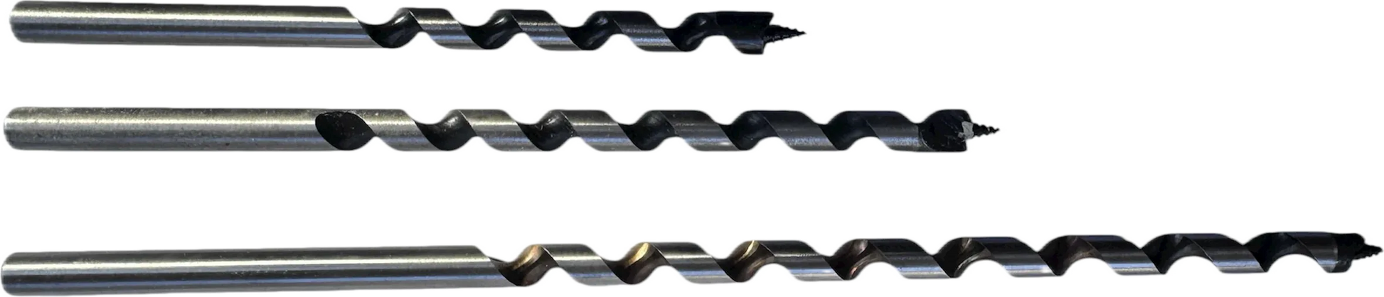 Mèches à Bois Pointe Vrille lots de 3 - 160 200 et 280 mm ø 9,5 mm - Pièges Termites